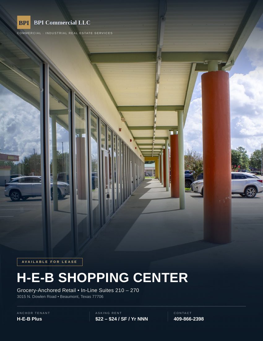H-E-B Shopping Center brochure cover